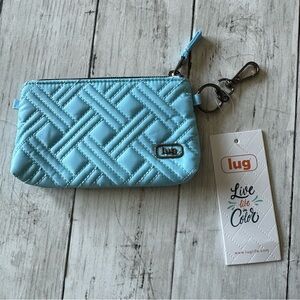 NEW WITH TAGS LUG METRO XL BUBBLE BLUE ZIP TOP ID CASE